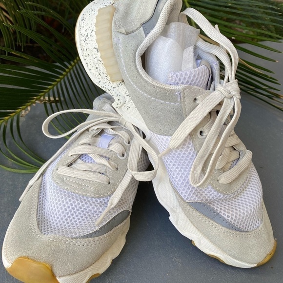 SOREL kinetic lite lace sneakers in cream and white womens size 9 - Picture 6 of 16